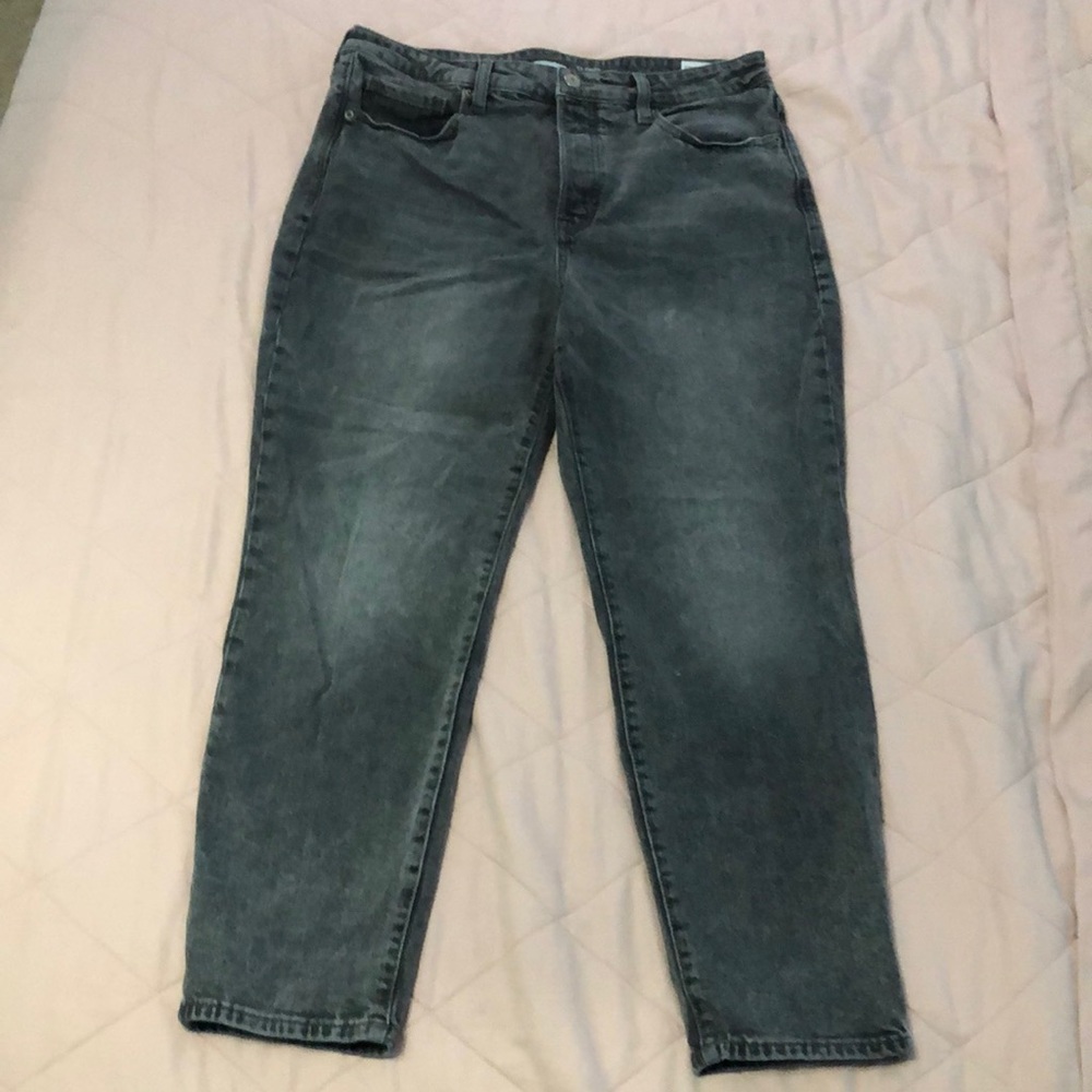Old Navy O.G. Straight High Rise- Grey Wash Size 12